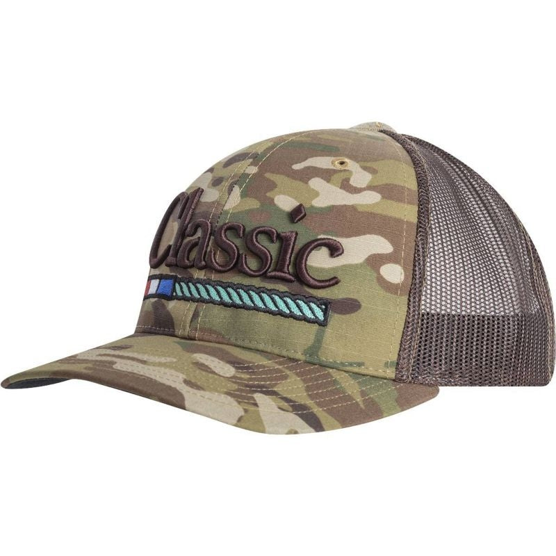 Classic Rope Mens Snapback Mesh Cap with Large 3D