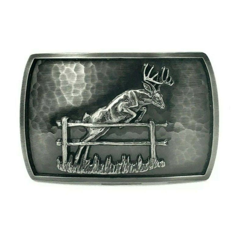 Montana Silversmiths River Rock Jumping Whitetail