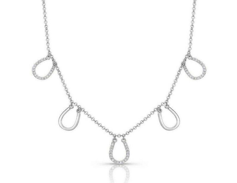 Montana Silversmiths Horseshoes On The Line Neckla