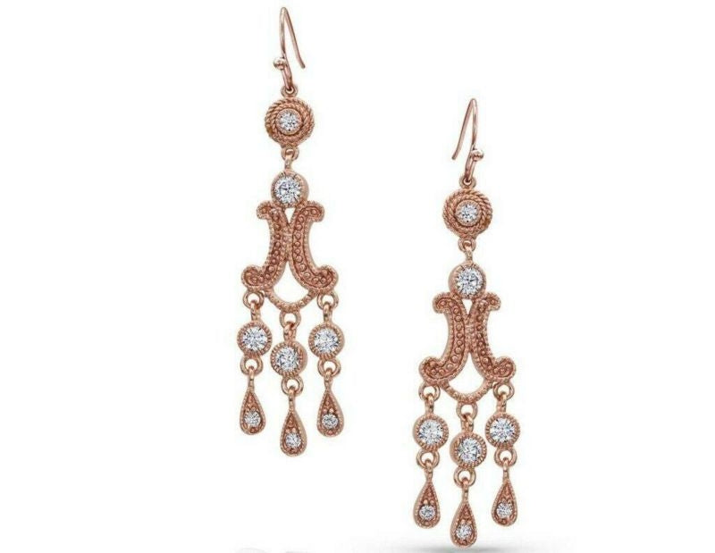 Montana Silversmiths Cierra Frost Earrings Rose Go