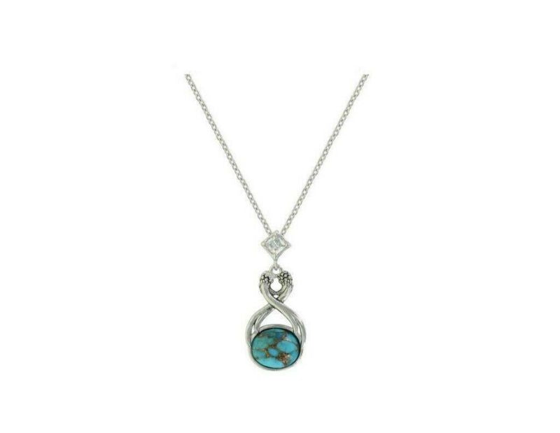 Montana Silversmiths Antler Necklace 19" Turquoise