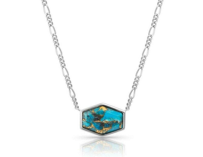 Montana Silversmiths Fearless Hexagon Necklace 19"