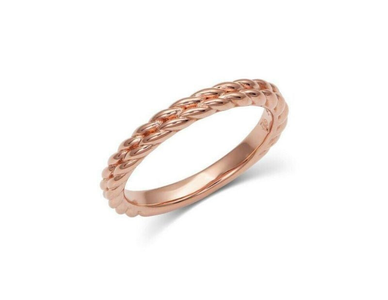Montana Silversmiths Two Trails Rope Ring 7 Rose G