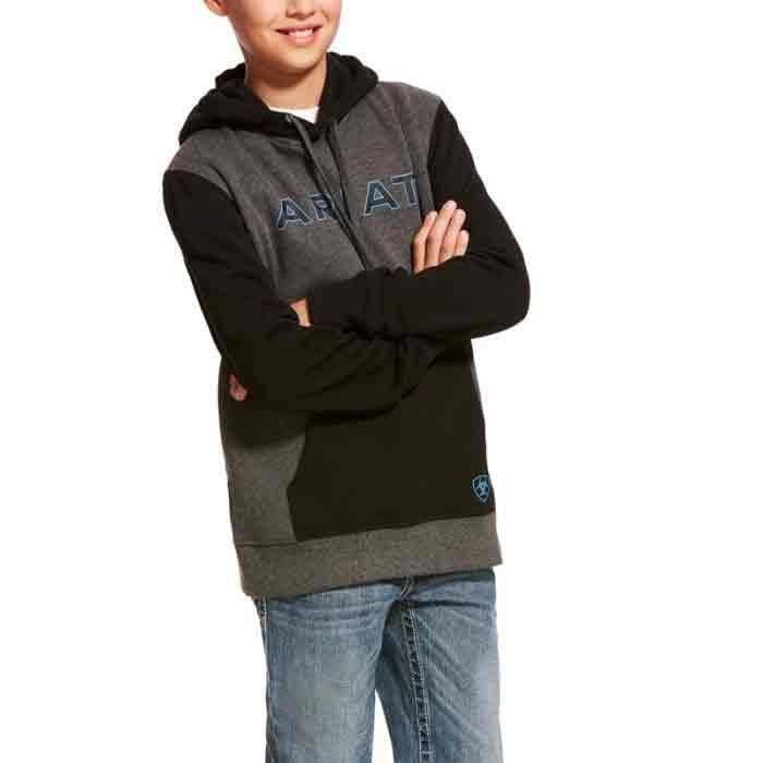 Ariat Kids Mid-States SMU Hoodie Large Black/Grey