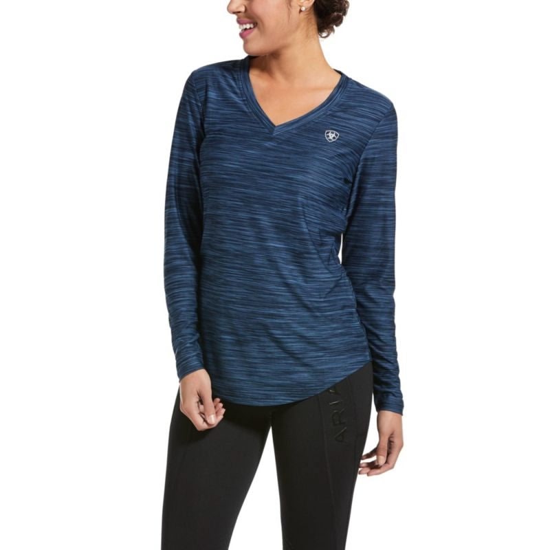 Ariat Ladies Laguna Long Sleeve Top X-Small Marine