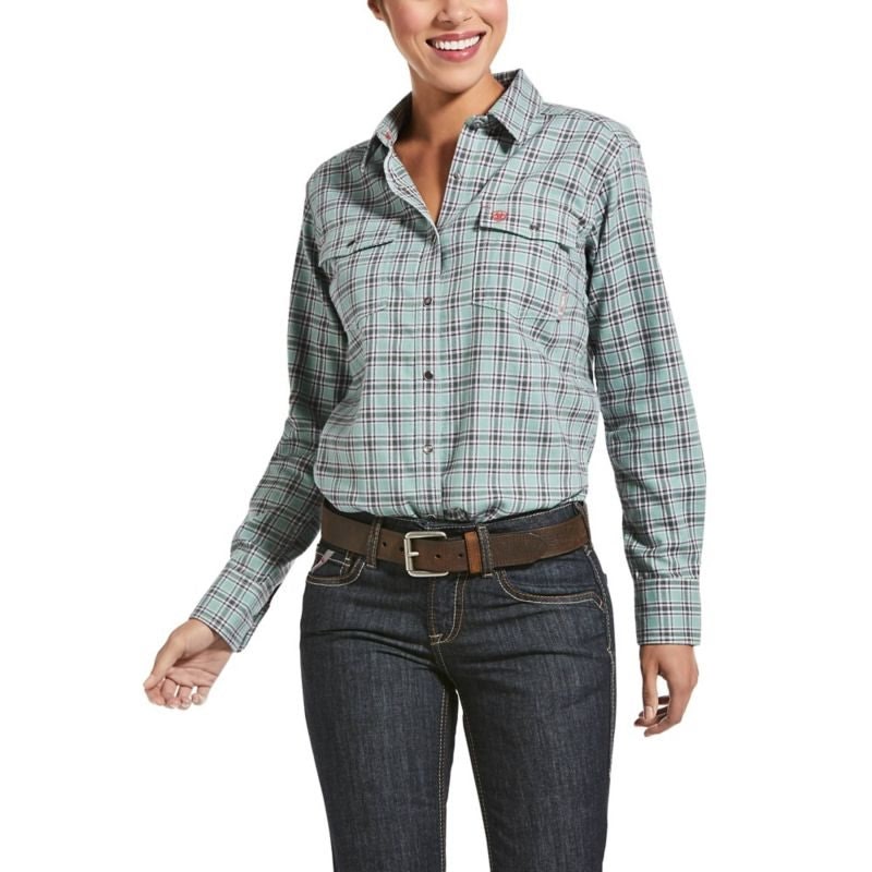 Arait Ladies FR Eberly Long Sleeve Snap Work Shirt