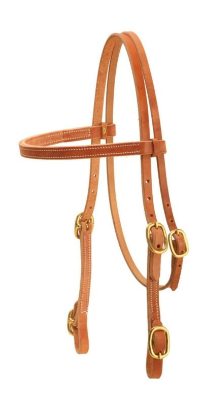 Tory Leather Cowboy Old Time Brow Band Headstall W