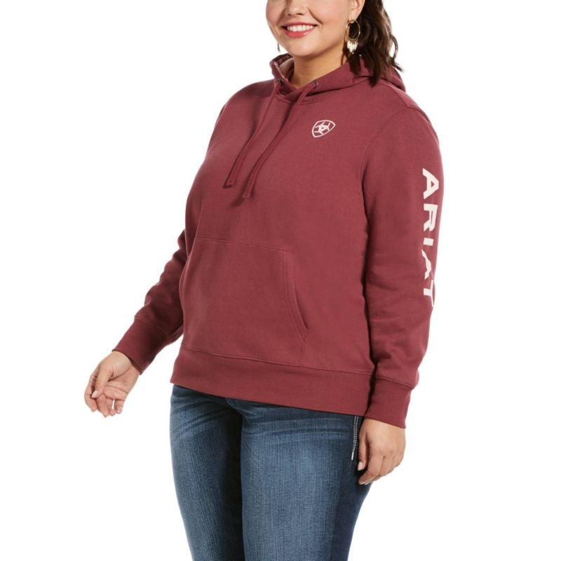Ariat Ladies REAL Arm Logo Hoodie 3X-Large Fig Gal