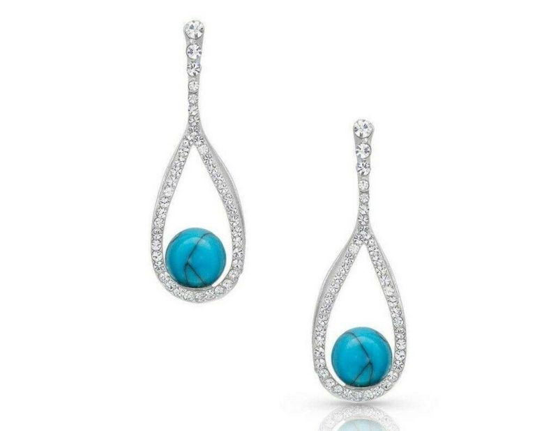 Montana Silversmiths Open Teardrop Wrapped Turquoi