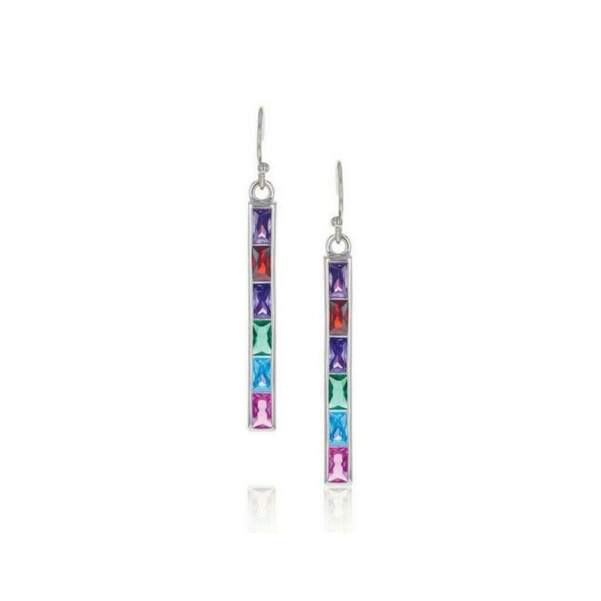 Montana Silversmiths Rainbow Bar Drop Earrings Mul