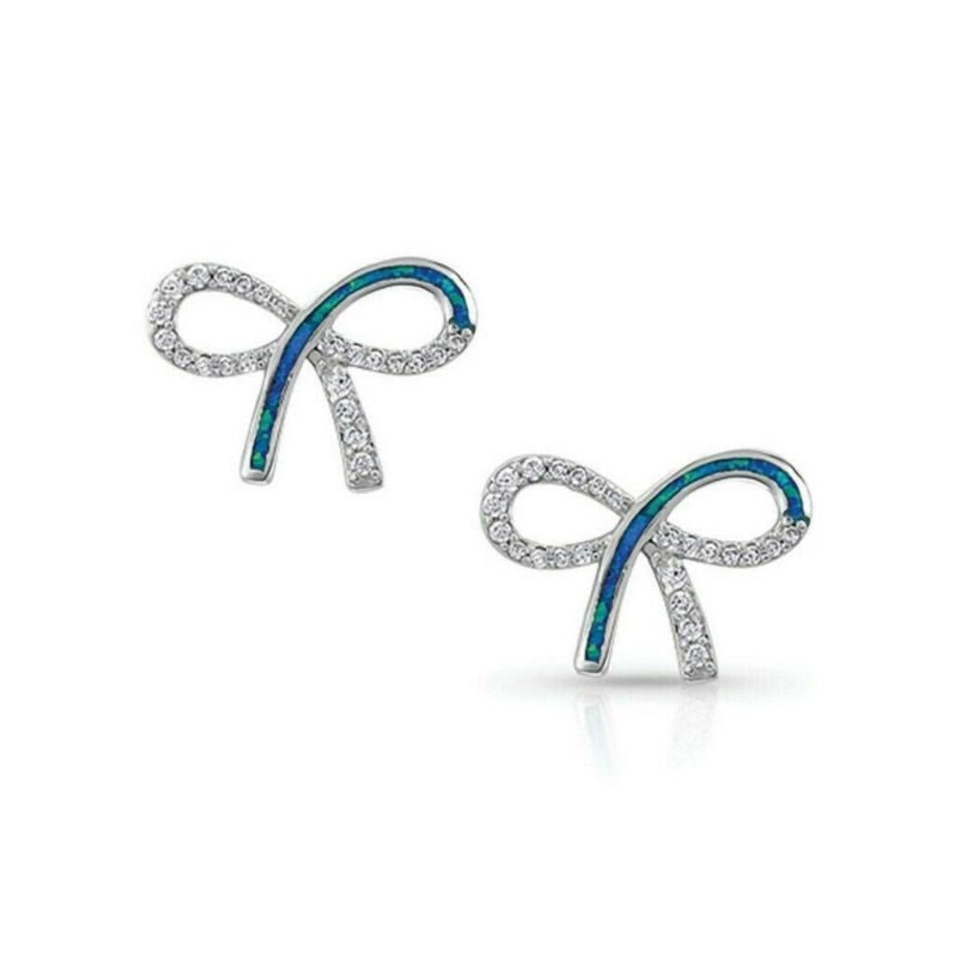 Montana Silversmiths A Perfect Opal Bow Drop Earri
