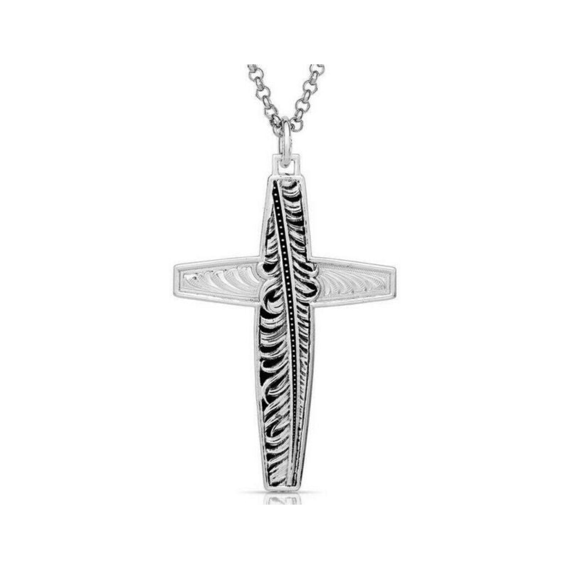 Montana Silversmiths Faith in Hope Feather Cross N