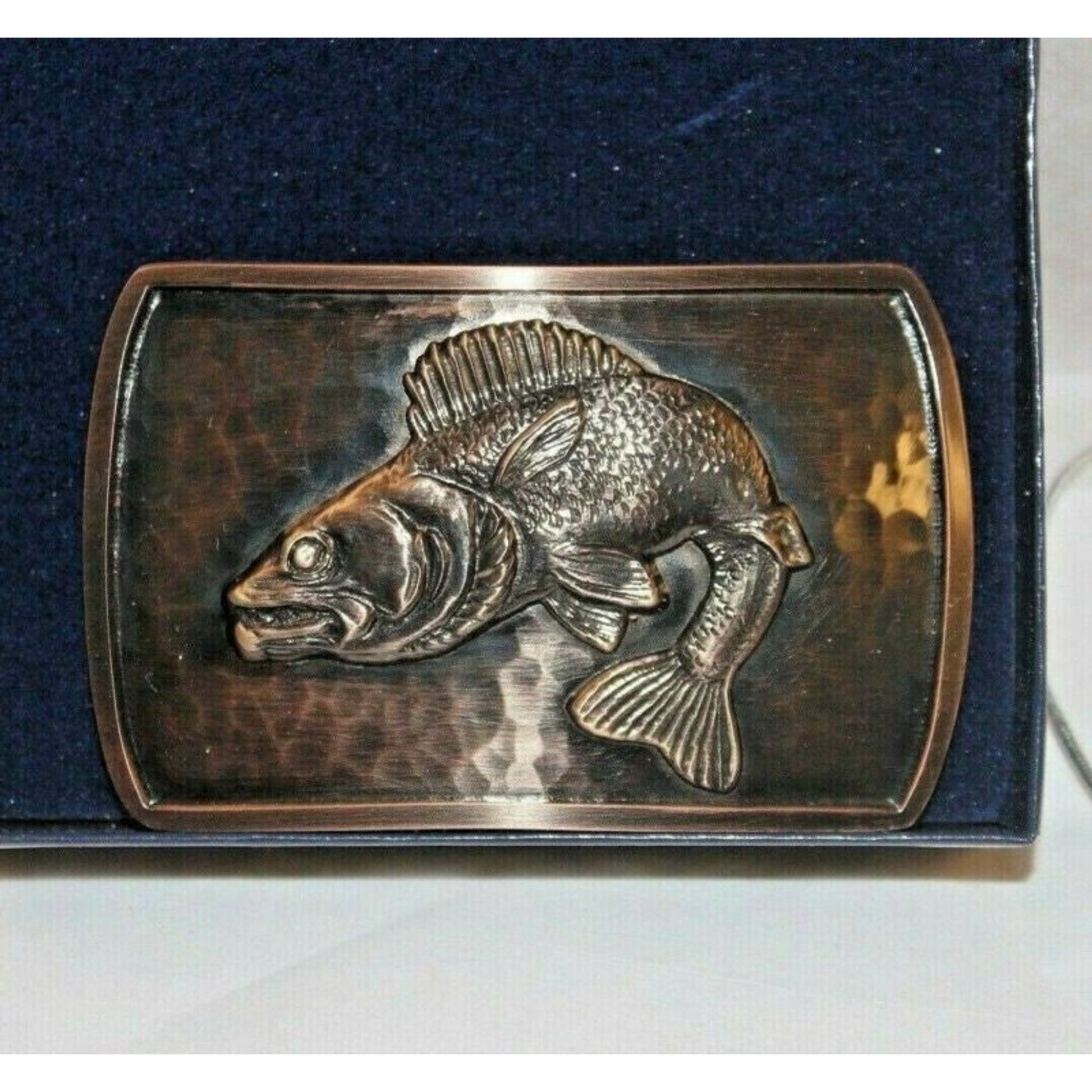 Montana Silversmiths Hammered CBB Walleye Belt Buc