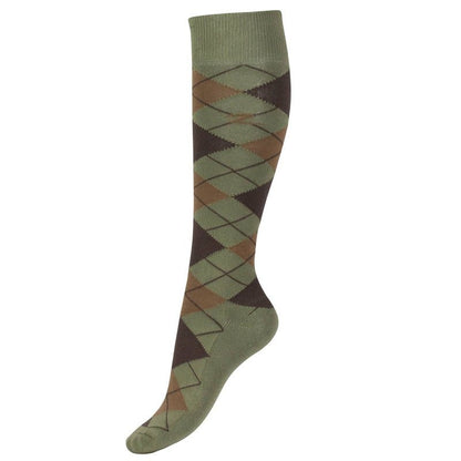 Horze Ladies Alana Checked Winter Socks 6-7.5 Afte