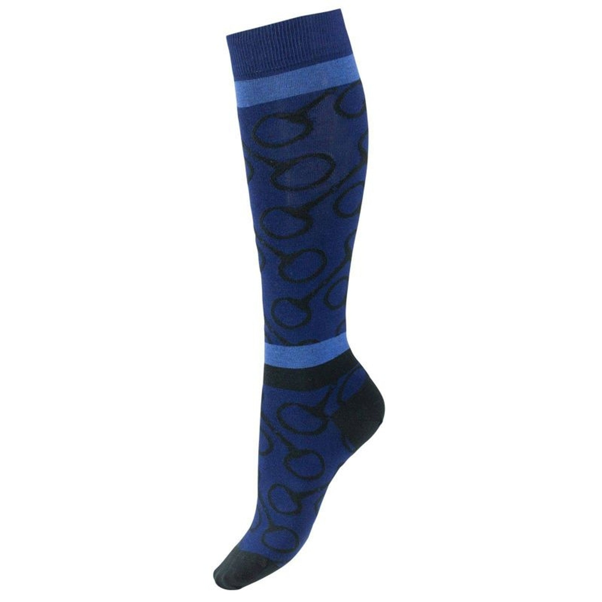 Horze Jacquard Knit Riding Knee Socks 6-7.5 Beetle