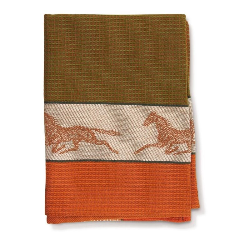 Autumn Horse Waffle Weave Kitchen Towel 29" X 20"