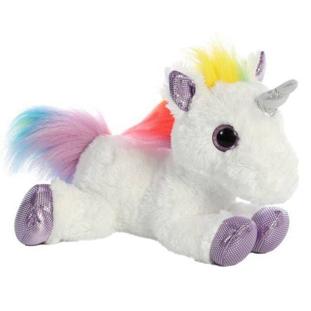 Plush Rainbow Unicorn 12" White