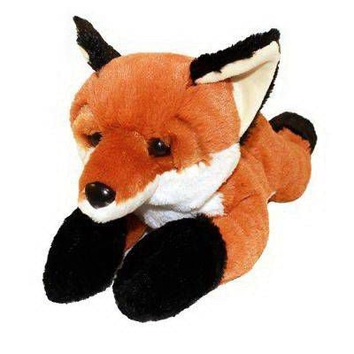 Plush Fox 11" Brown/Black