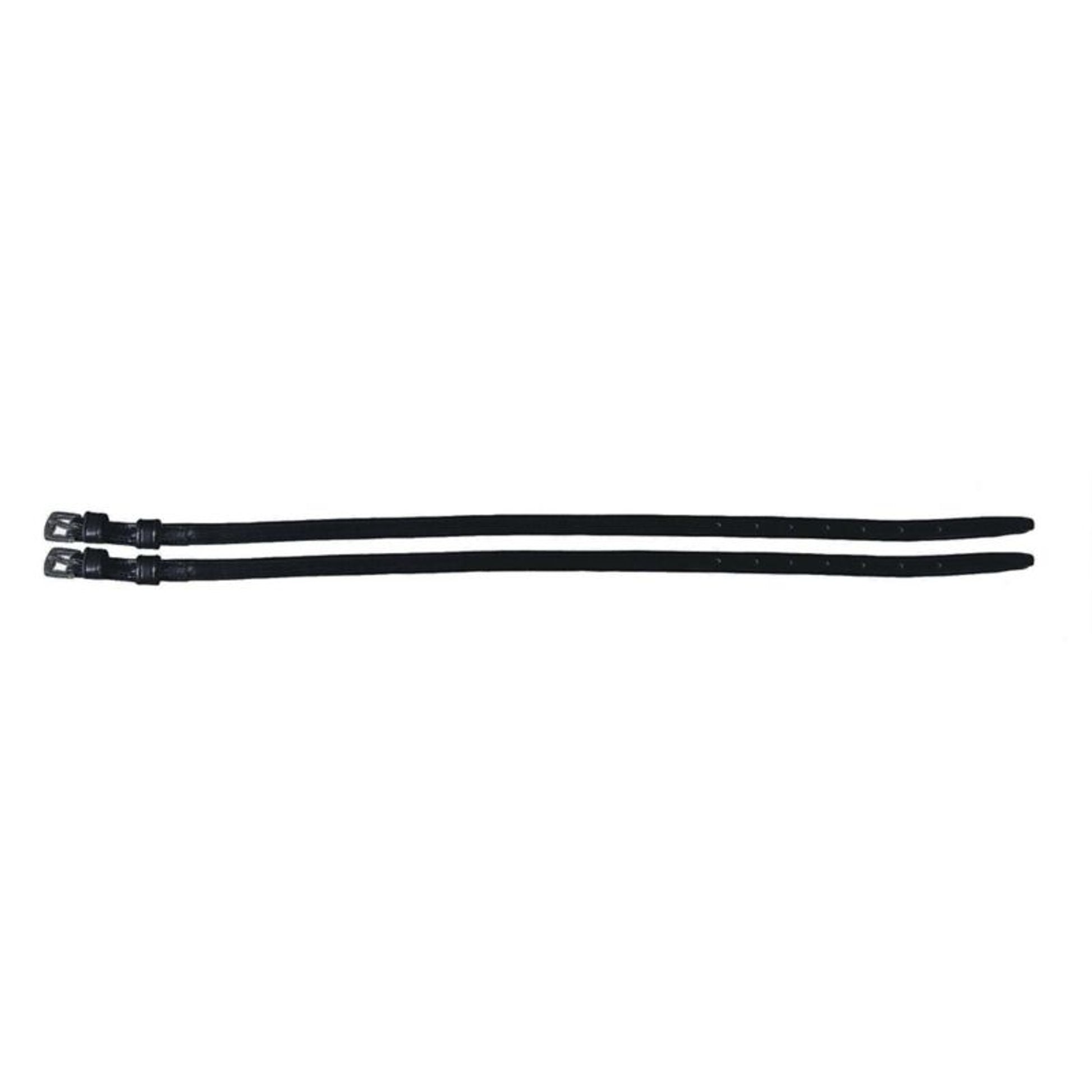 Kids English Leather Spur Straps 3/8" x 15" Black