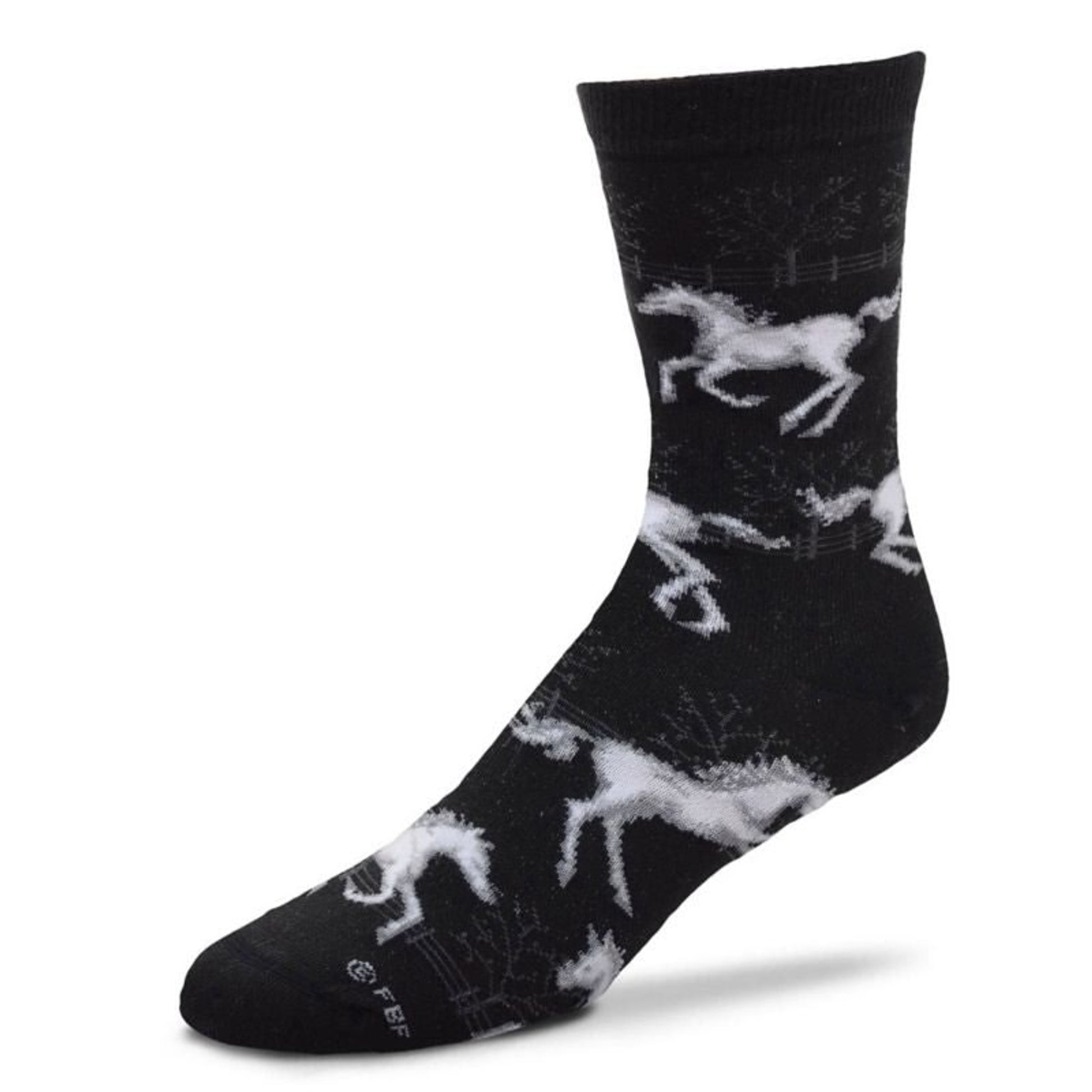 Happy Day Foal Socks Adult Black/White