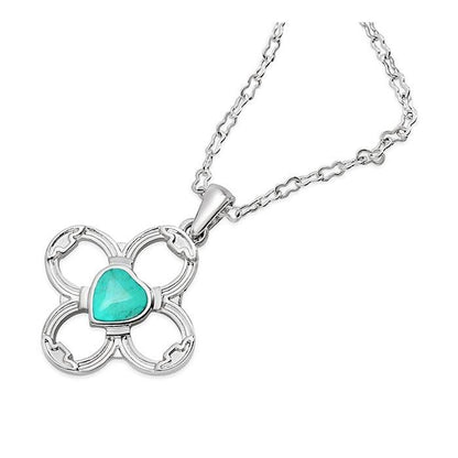 Kelley Horseshoes Black Stone Heart Necklace