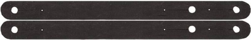 Black Rubber Spur Keeper Heel Straps
