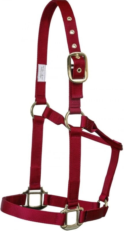 Mustang Eyelet Nylon Halter Horse Red