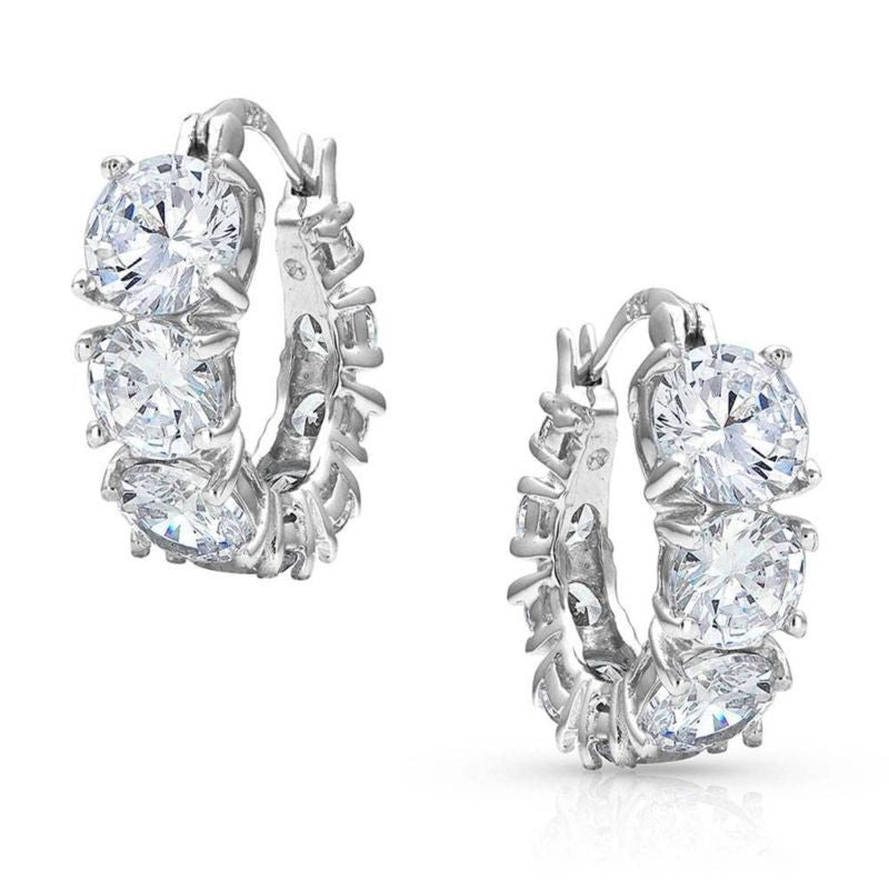 Montana Silversmiths Sliding Brilliance Hoop Earri