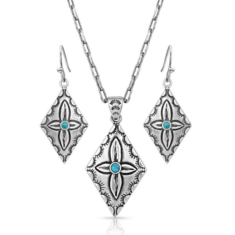 Montana Silversmiths Primally Etched Turquoise Buf