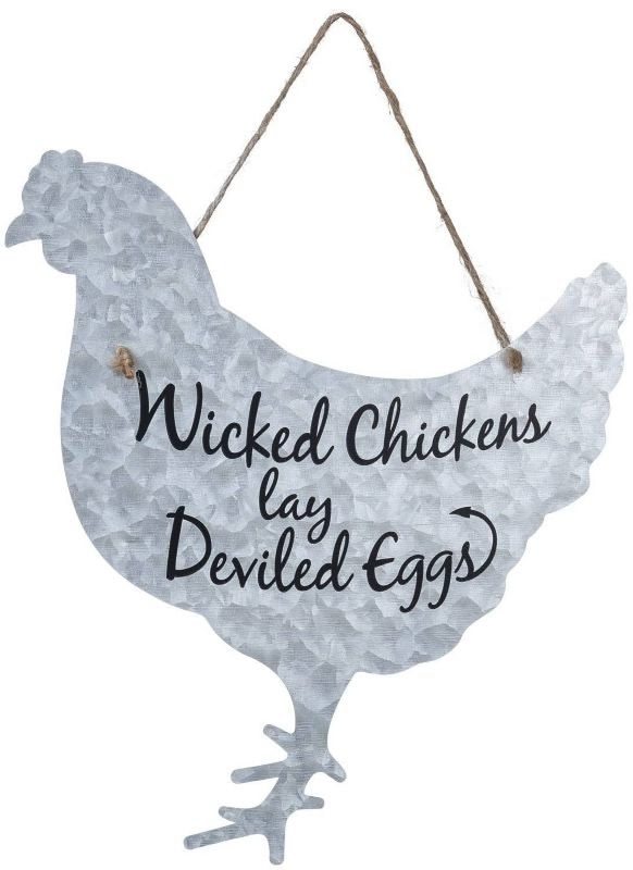 Gift Corral Metal Chicken Sign
