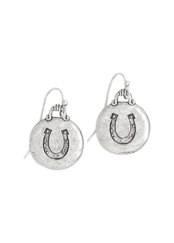 EQL by Kerrits Lucky Medallion Earrings Silver
