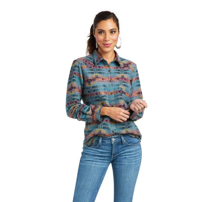 Ariat Ladies REAL Billie Jean Shirt Medium Indigo