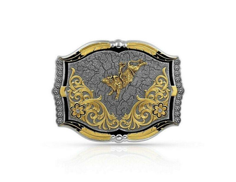 Montana Silversmiths Mens Crack Earth Bull RiderBe