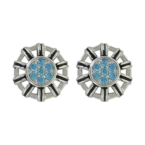 Montana Silversmiths Buckstitch Flower Button Post