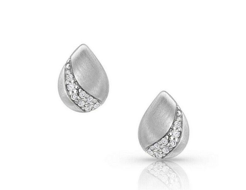 Montana Silversmiths Satin Teardrop Earrings Brush