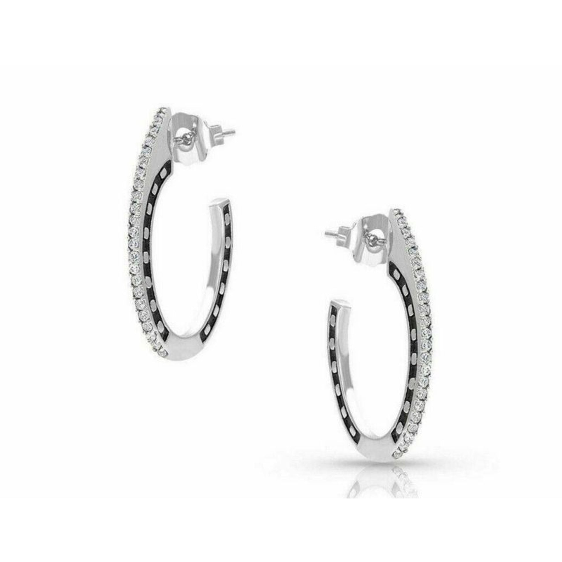 Montana Silversmiths Horseshoes On Side Earrings