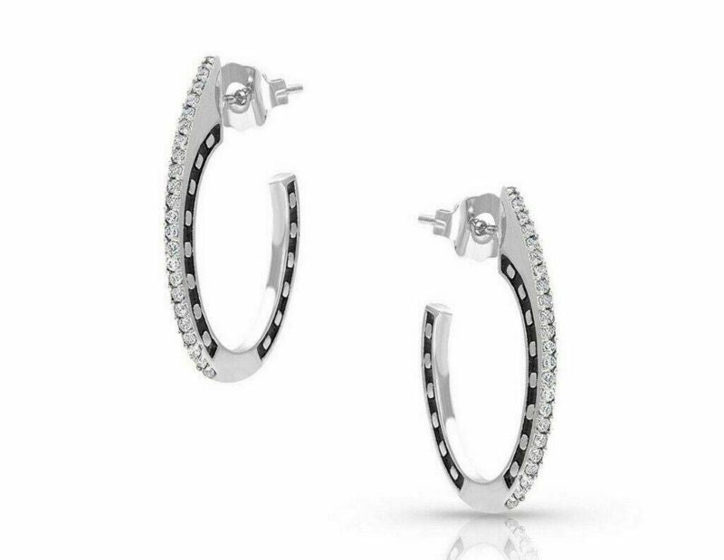 Montana Silversmiths Horseshoes On Side Earrings