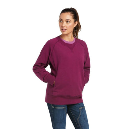 Ariat Ladies Rebar Workman Washed Fleece Sweatshir
