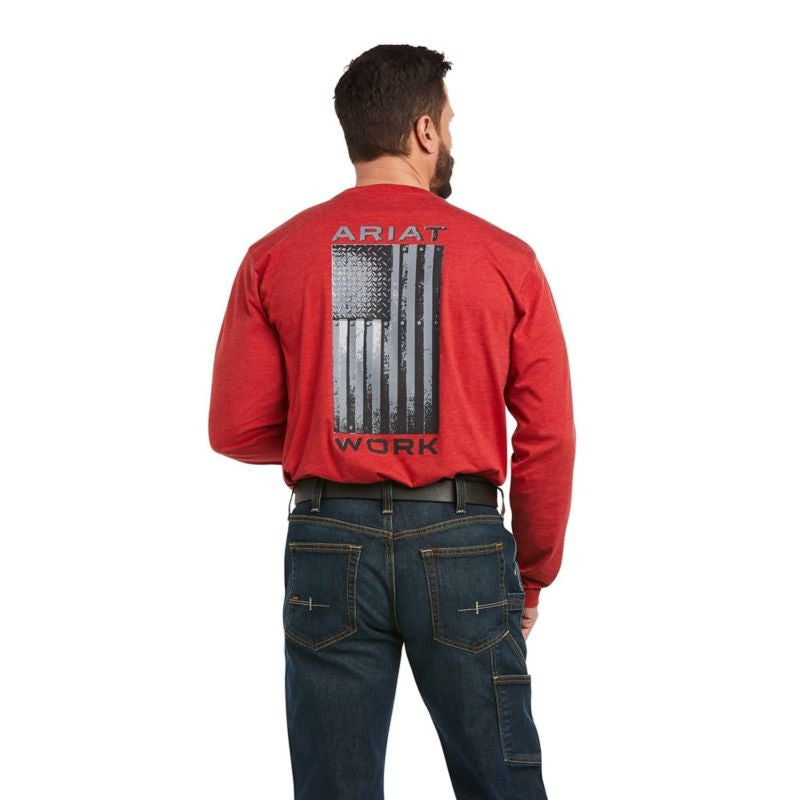 Ariat Mens Rebar Workman Alloy Flag Graphic T-Shir