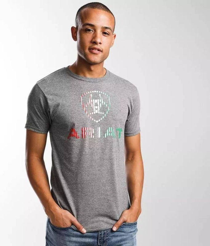 Ariat Mens Glitch Short Sleeve T-Shirt X-Large Gra