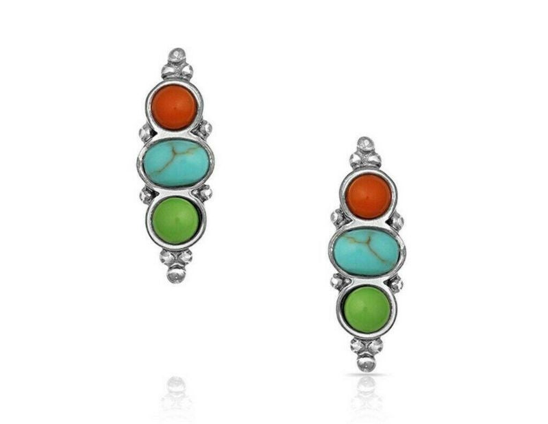 Montana Silversmiths Color Me Trio Earrings Orange