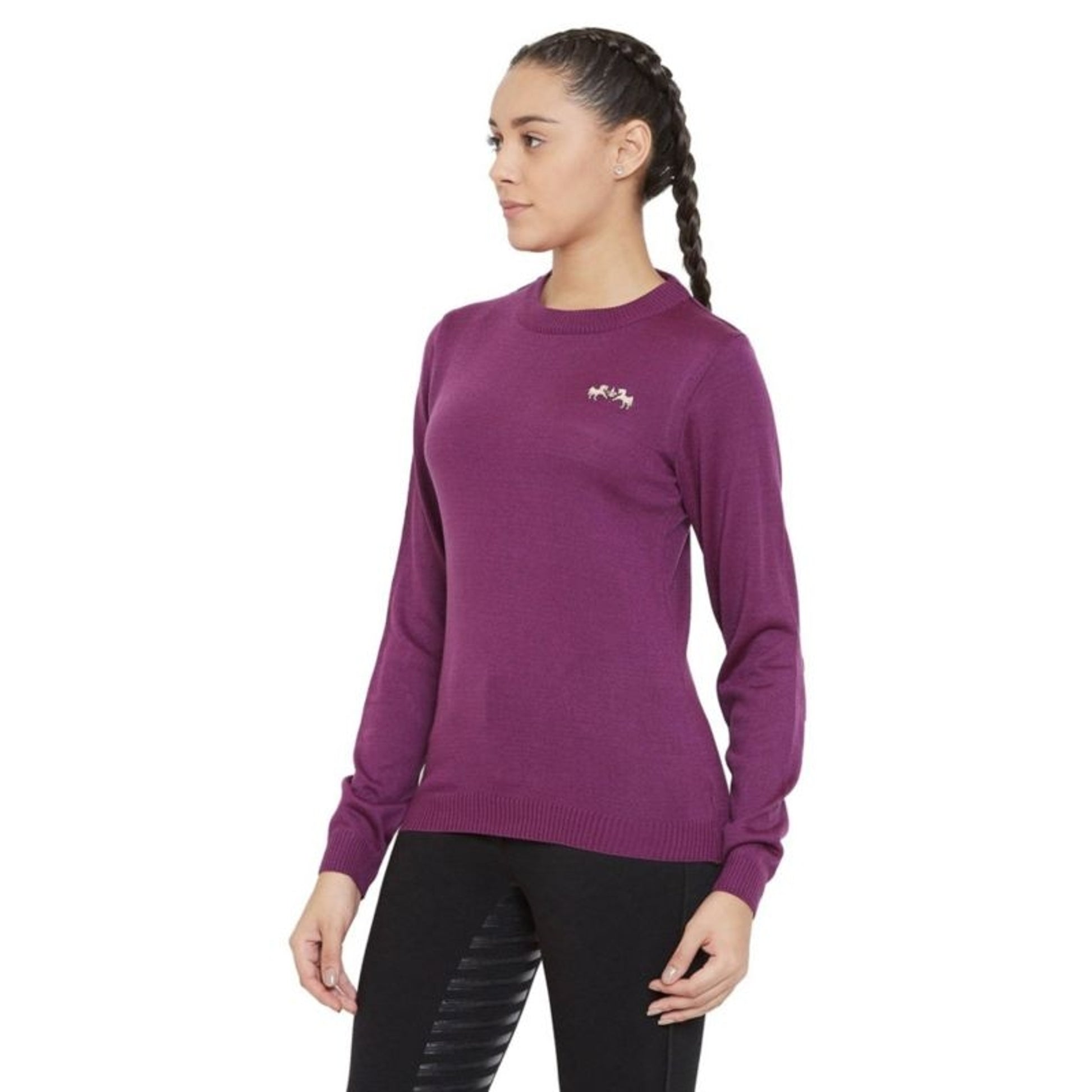 Equine Couture Ladies Icelandic Sweater M Purple