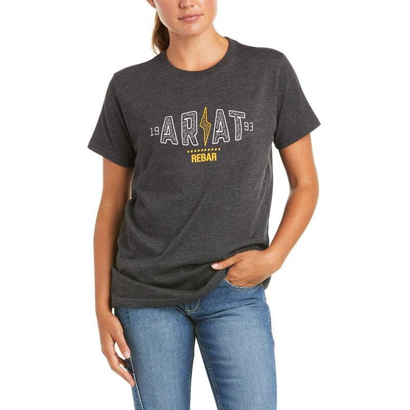 Ariat Ladies Rebar Cotton Strong Bolt T-Shirt Larg