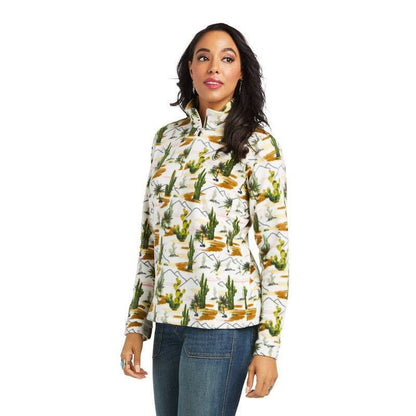 Ariat Ladies Printed Fleece 1/4 Zip Sweatshirt
