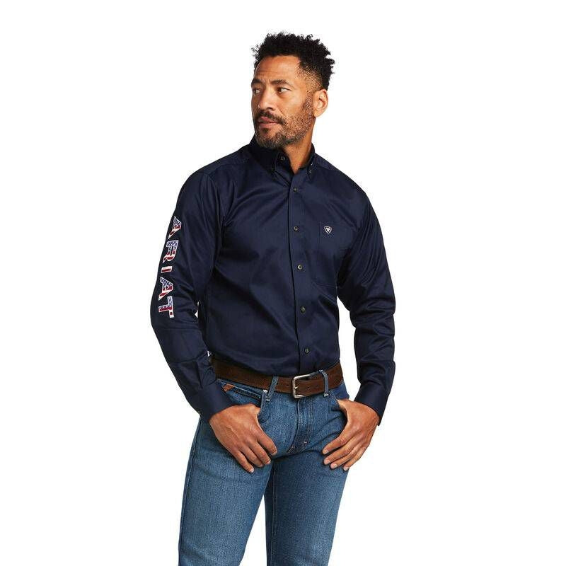 Ariat Mens Team Logo Twill Fitted Shirt