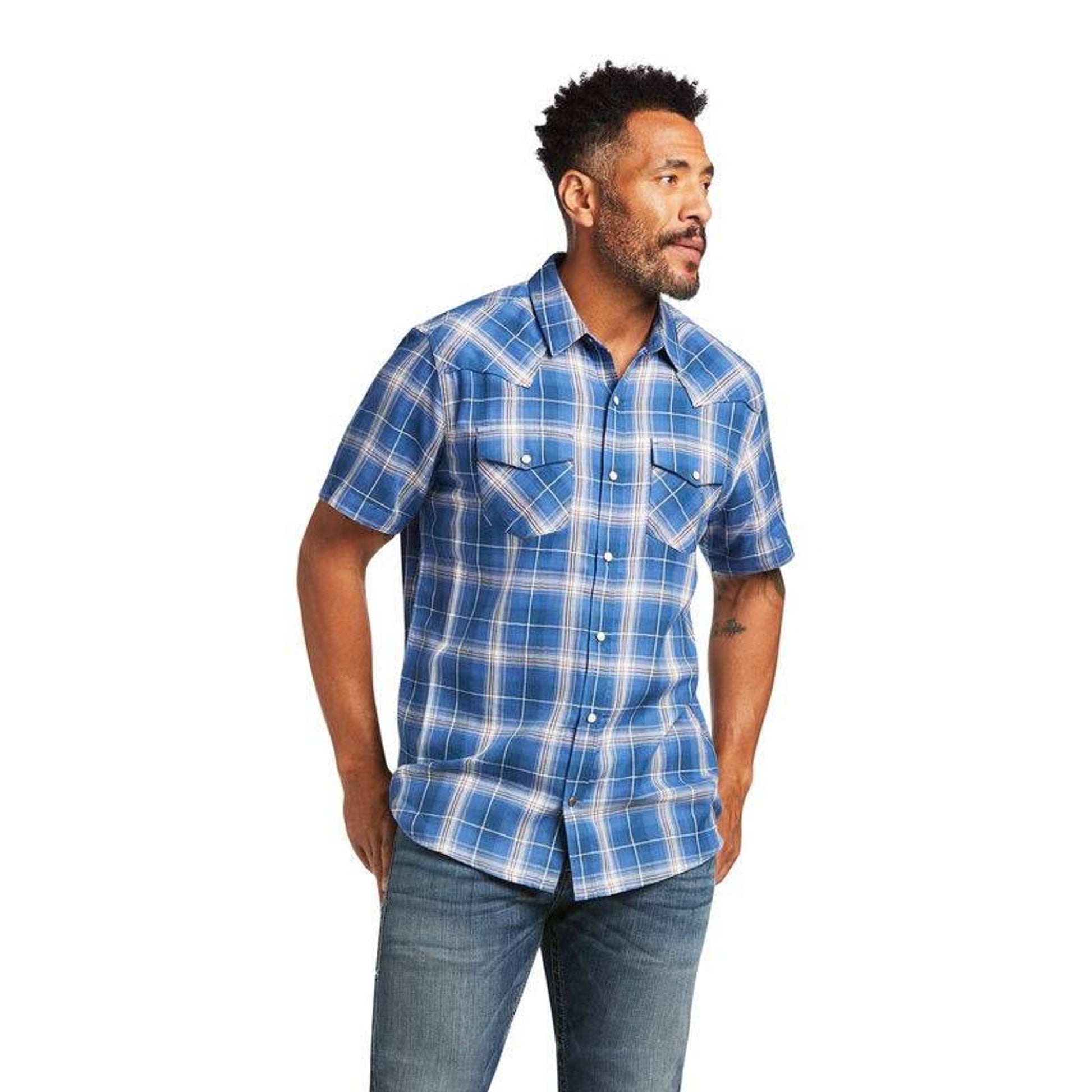 Ariat Mens Huck Retro Fit Short Sleeve Shirt Large