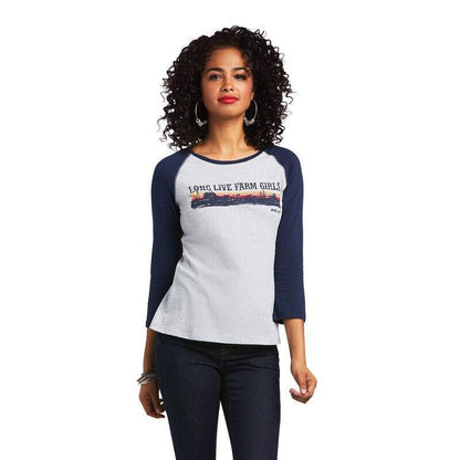 Ariat Ladies REAL Long Live Baseball Tee Shirt