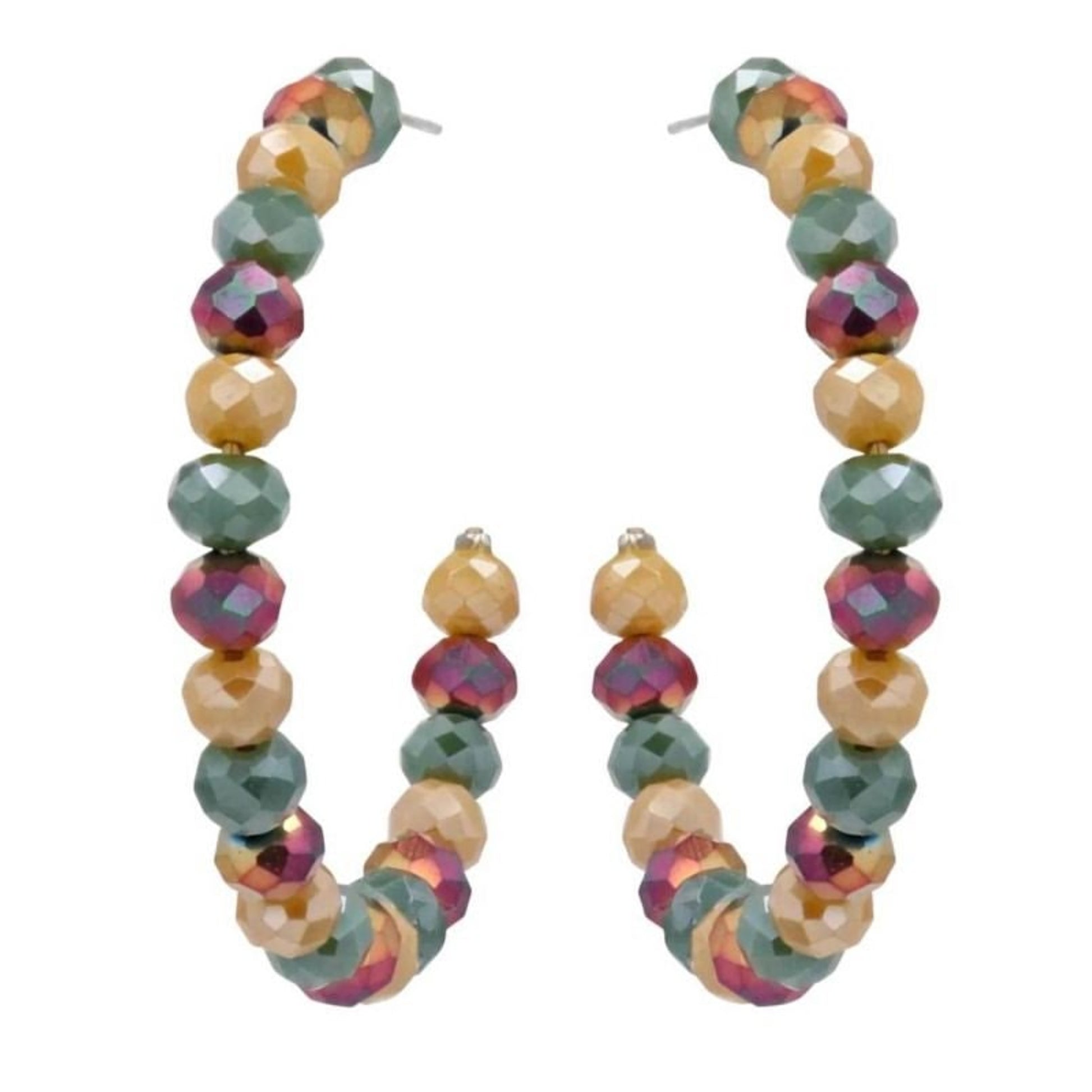 Montana Silversmiths Fall Beaded Hoop Earrings