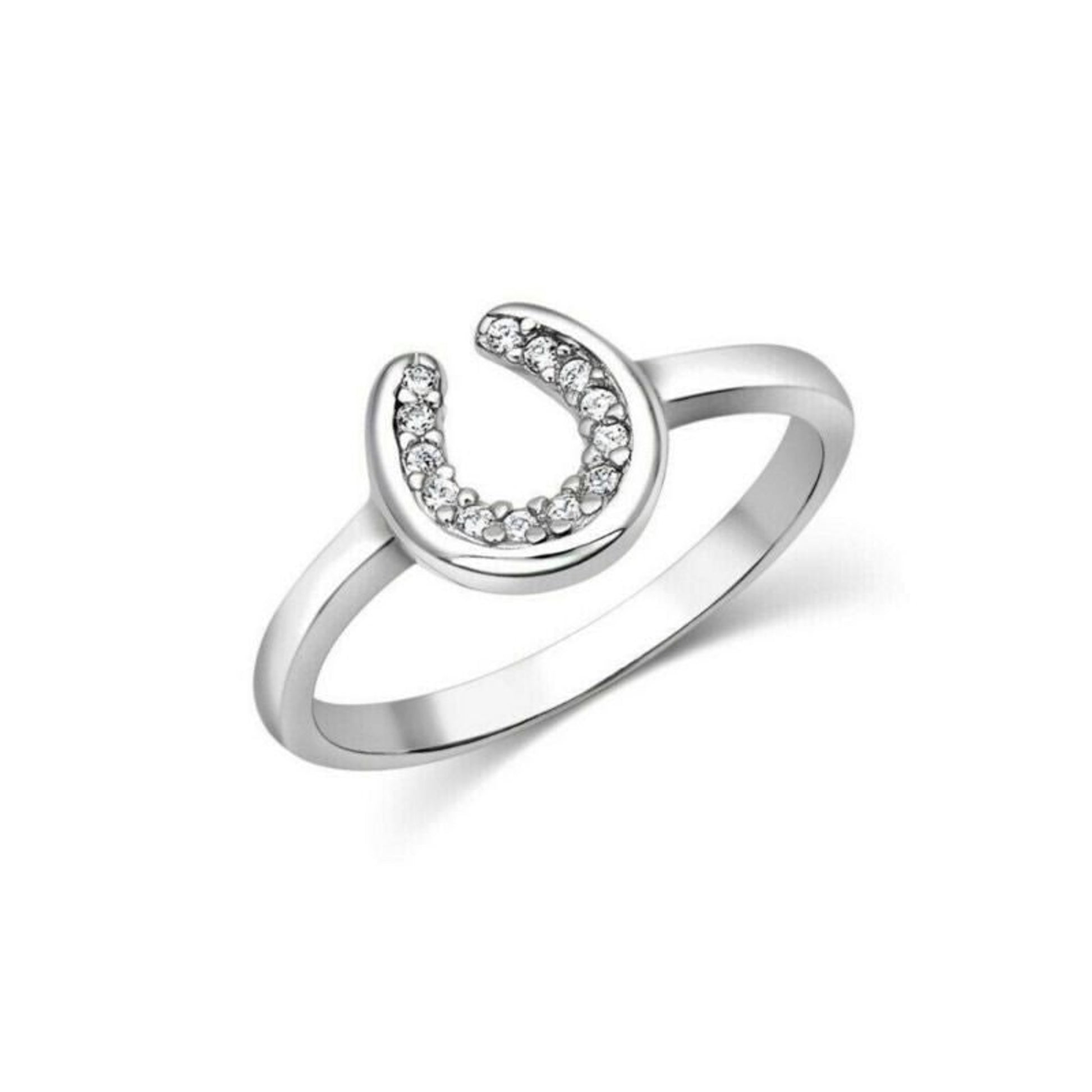 Montana Silversmiths Blinged Out Horseshoe Ring