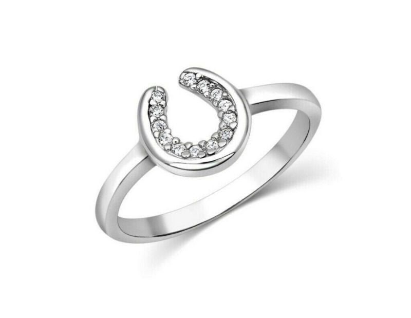 Montana Silversmiths Blinged Out Horseshoe Ring